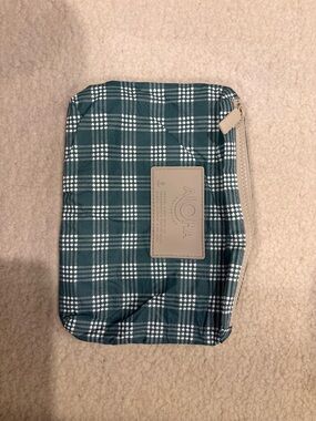 ALOHA Collection Teal and White Plaid Wristlet Pouch